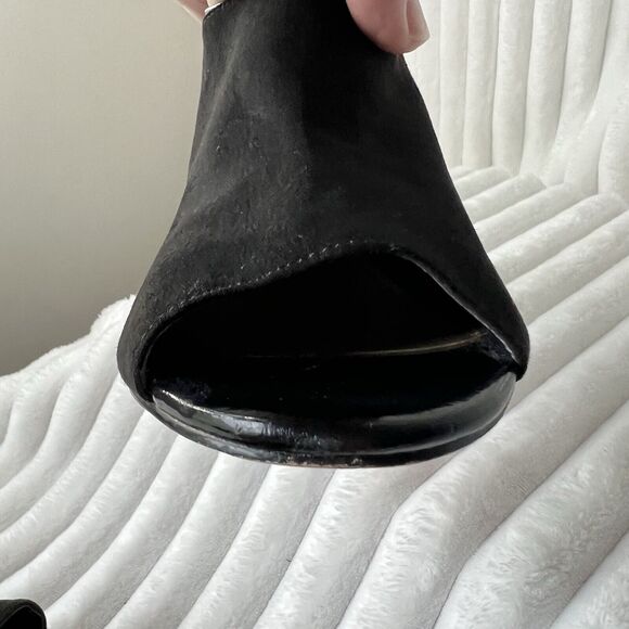 Calvin Klein Nastassia Suede Leather D'orsay Cutout Peep Toe Bootie Heels US 10 - Picture 15 of 15